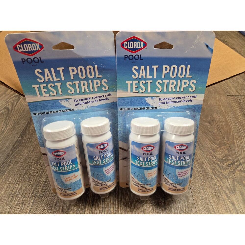 Clorox Salt Pool Test Strips 35 Strips NEW 2 Packs - 4 Containers